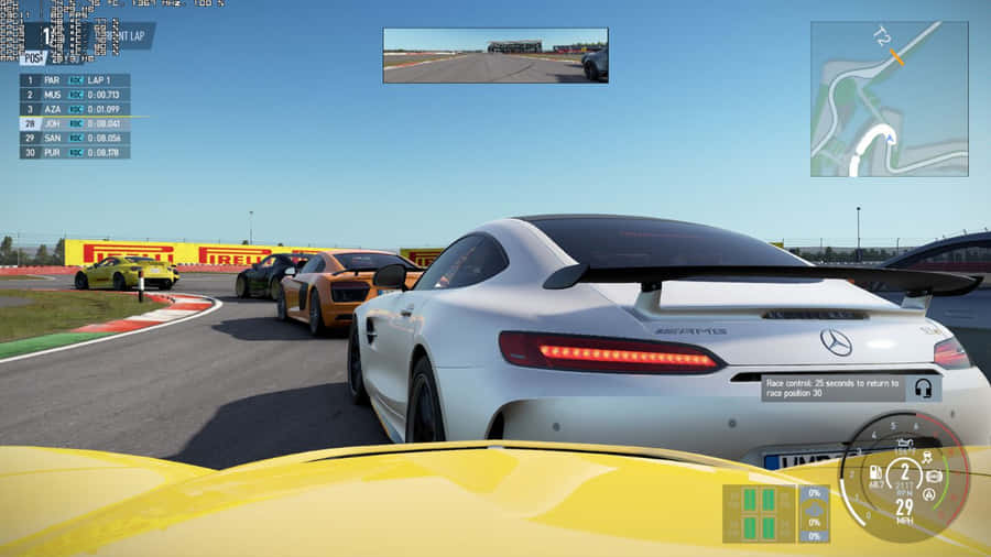 1366x768Baggrund til Project Cars 2 Mercedes AMG med 80FPS.