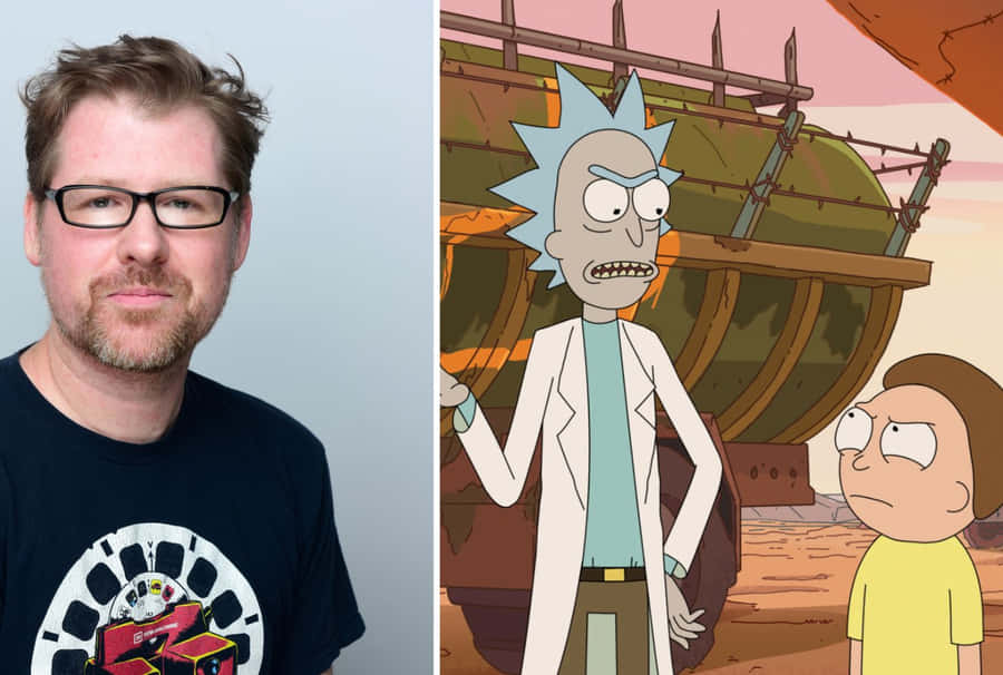 Papelde parede de Justin Roiland com dimensões de 1486 x 1000.