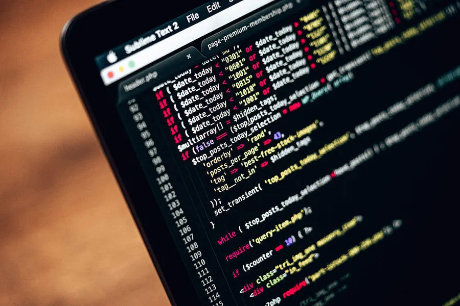 Website Programming Code On Laptop Screen