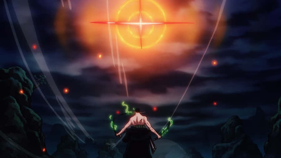 One Piece_ Mysteriöse Figur unter dem Nachthimmel