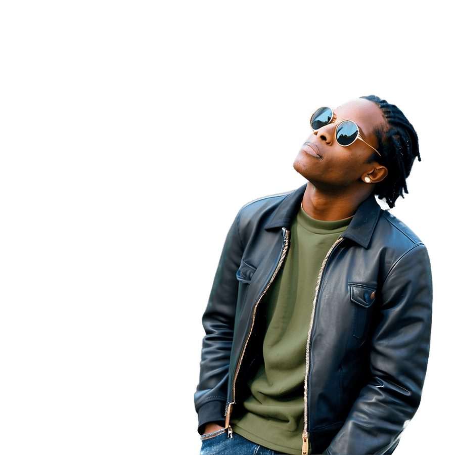ASAP Rocky Fashionable Pose PNG 1