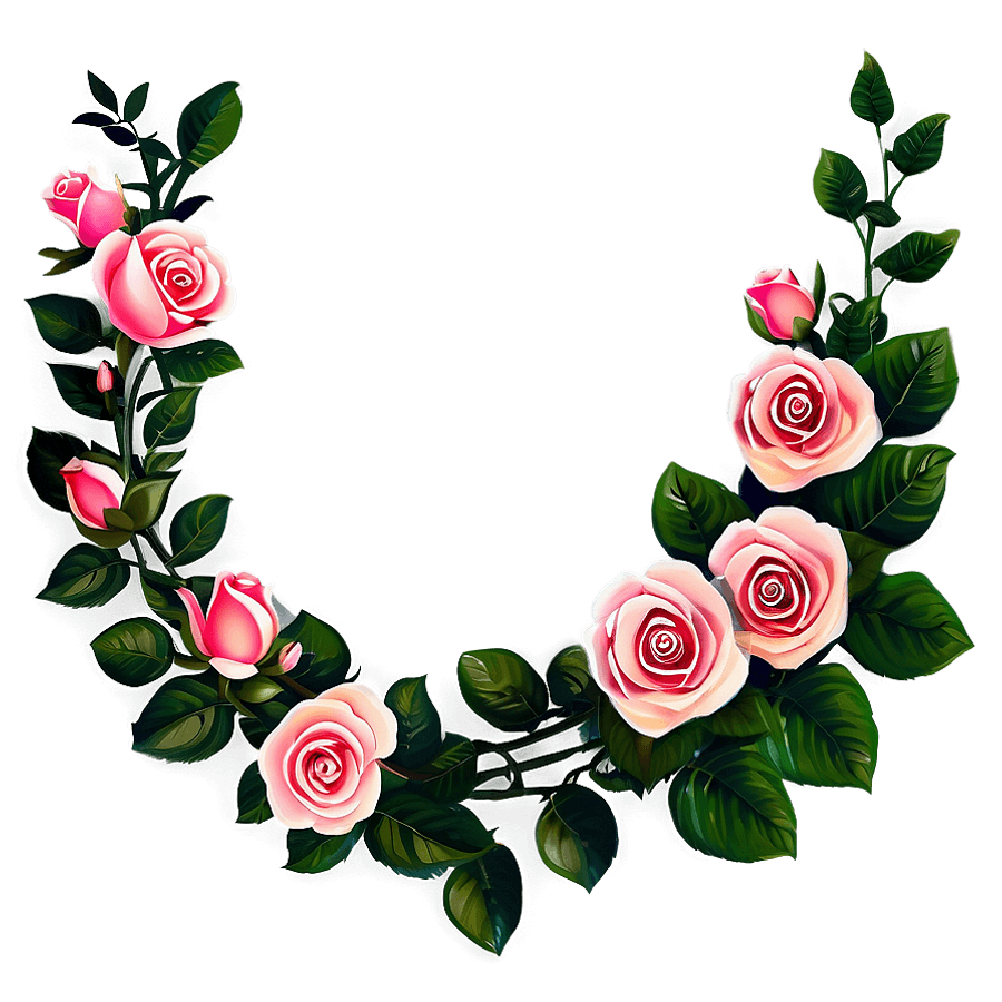 Rose Flower Garland PNG jtf66
