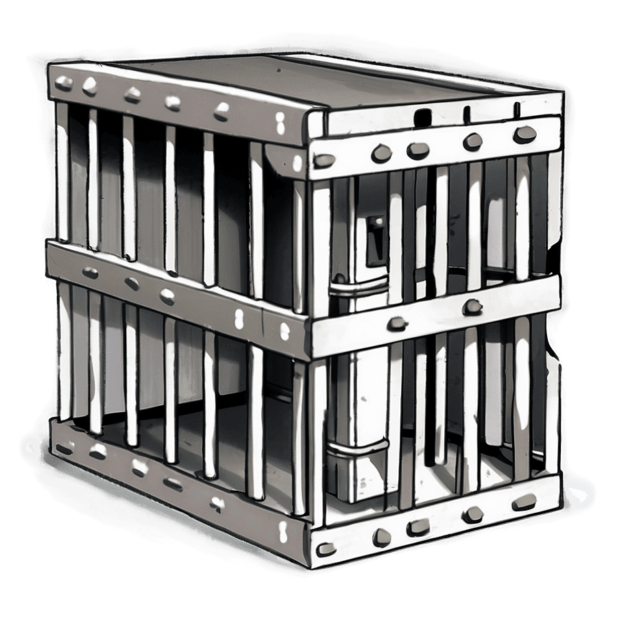 Cartoon Jail Cell PNG 05252024