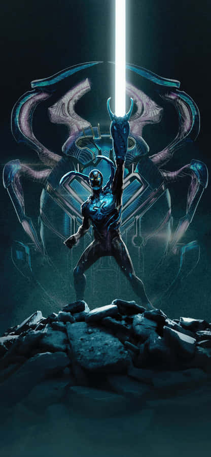 Blue Beetle in Posizione Eroica