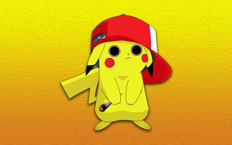 Download 420 Pikachu With Blunt Wallpaper | Wallpapers.com