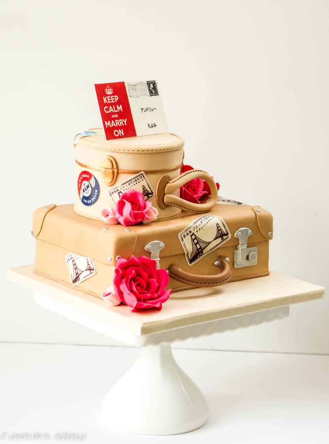 Bolocoberto com fondant deliciosamente decorado.