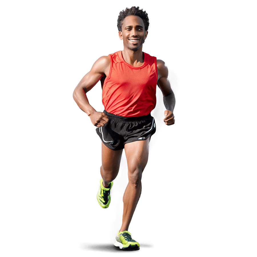 Fast Runner in Race PNG xwf