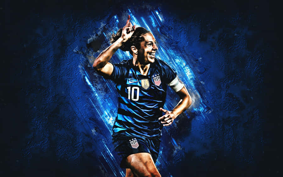 Celebração Vitoriosa de Jogadora de Futebol