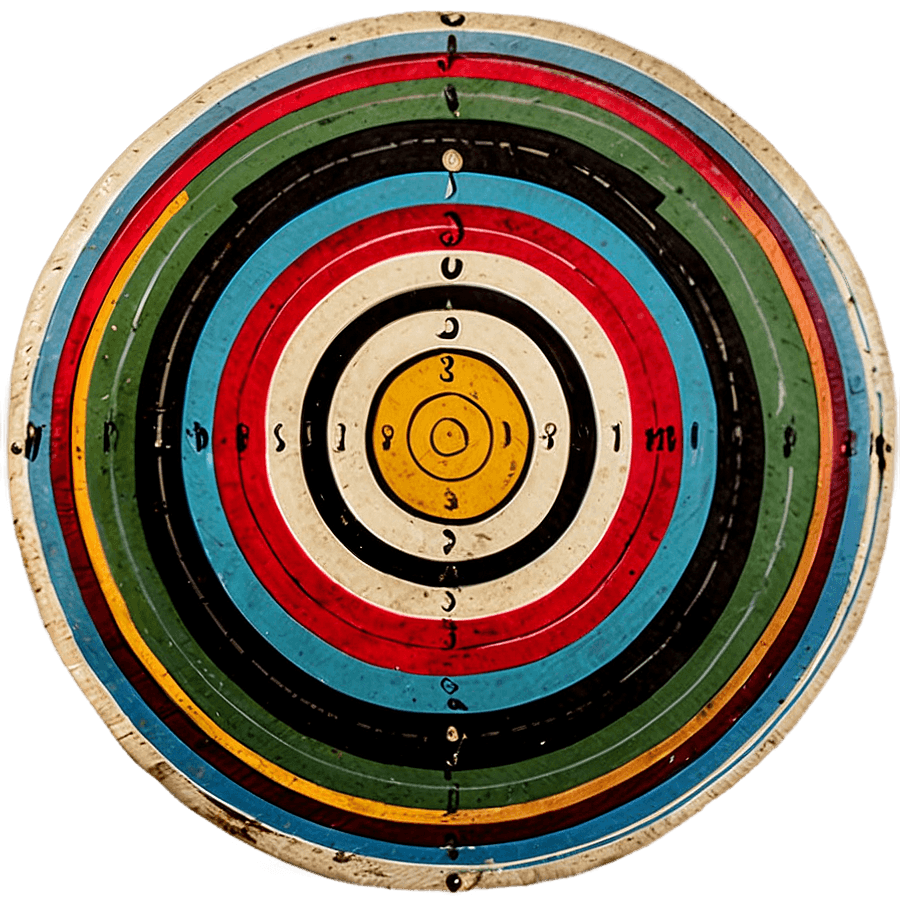 Vintage Bullseye Image PNG vge56