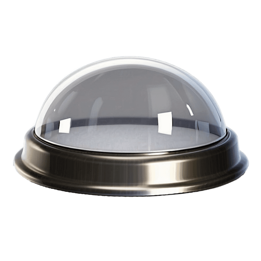 Glass Dome with Silver Base PNG dlt17
