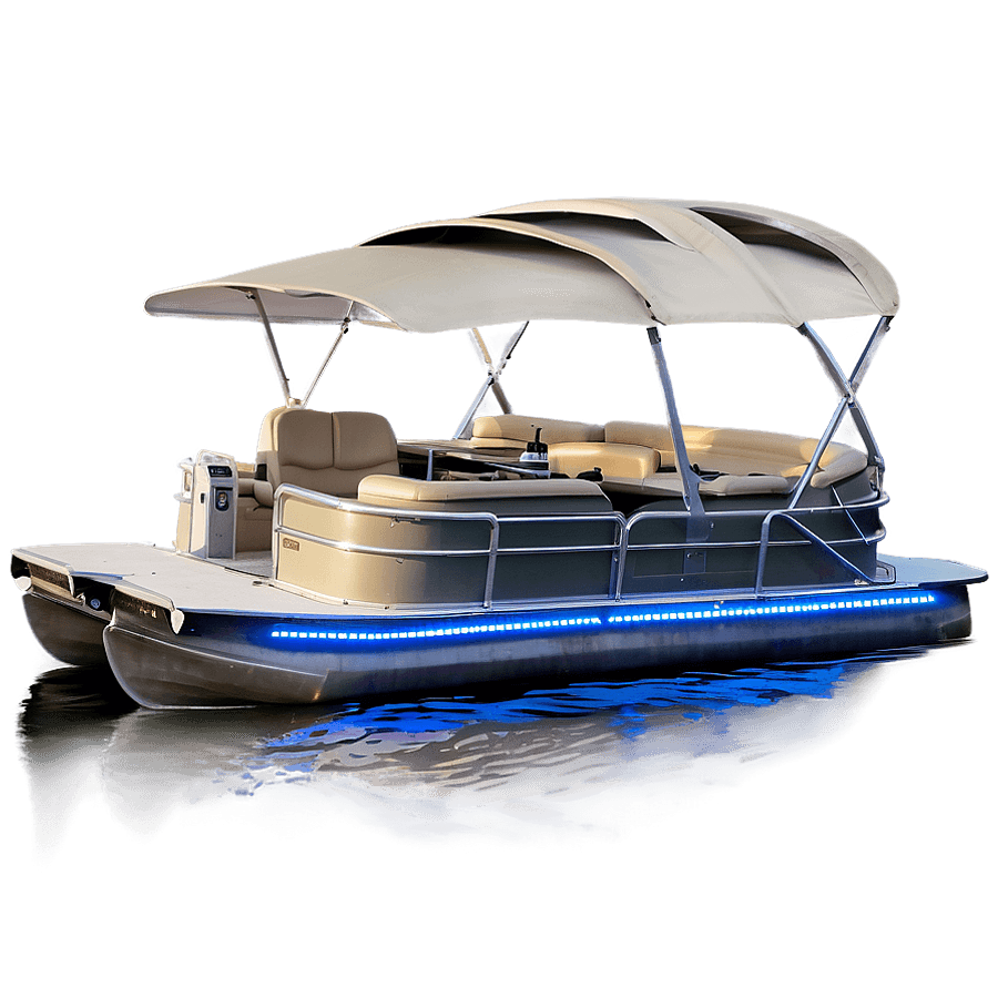 Pontoon Boat with LED Lighting PNG tko20