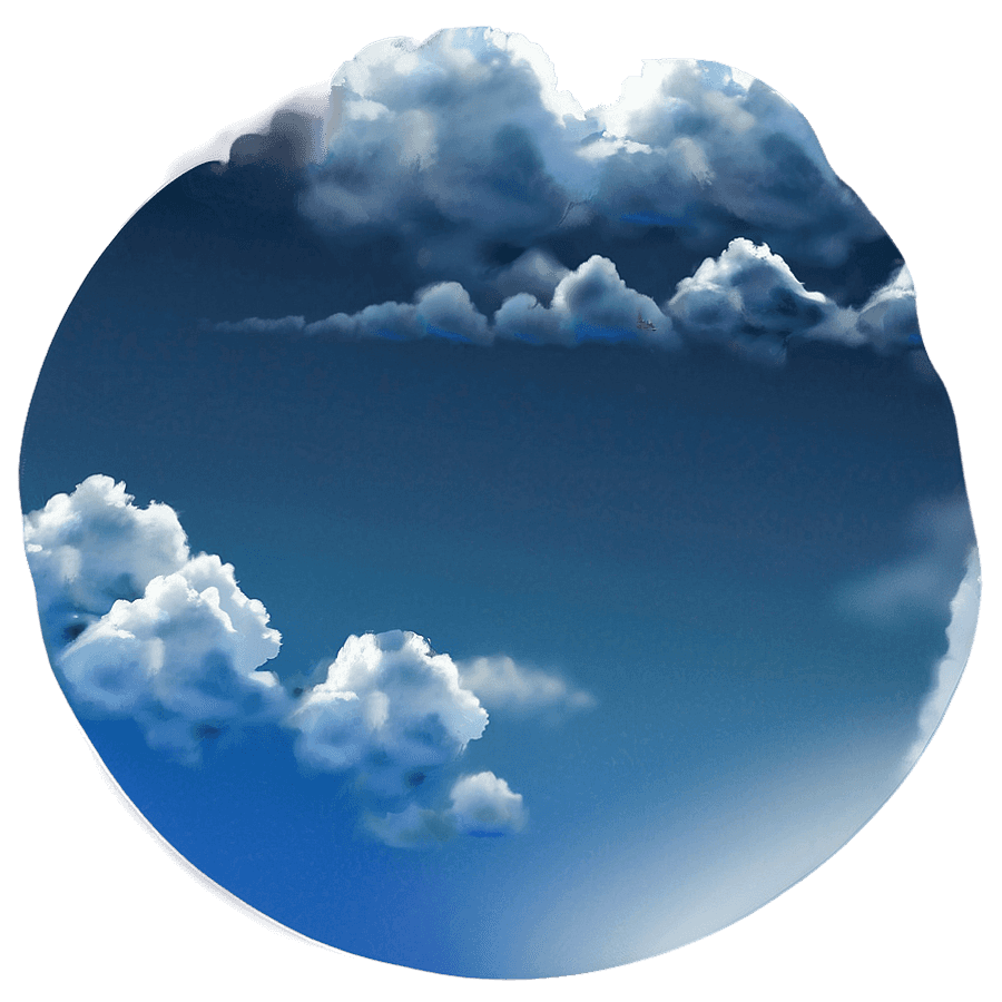 Realistic Blue Sky and Clouds PNG 06112024