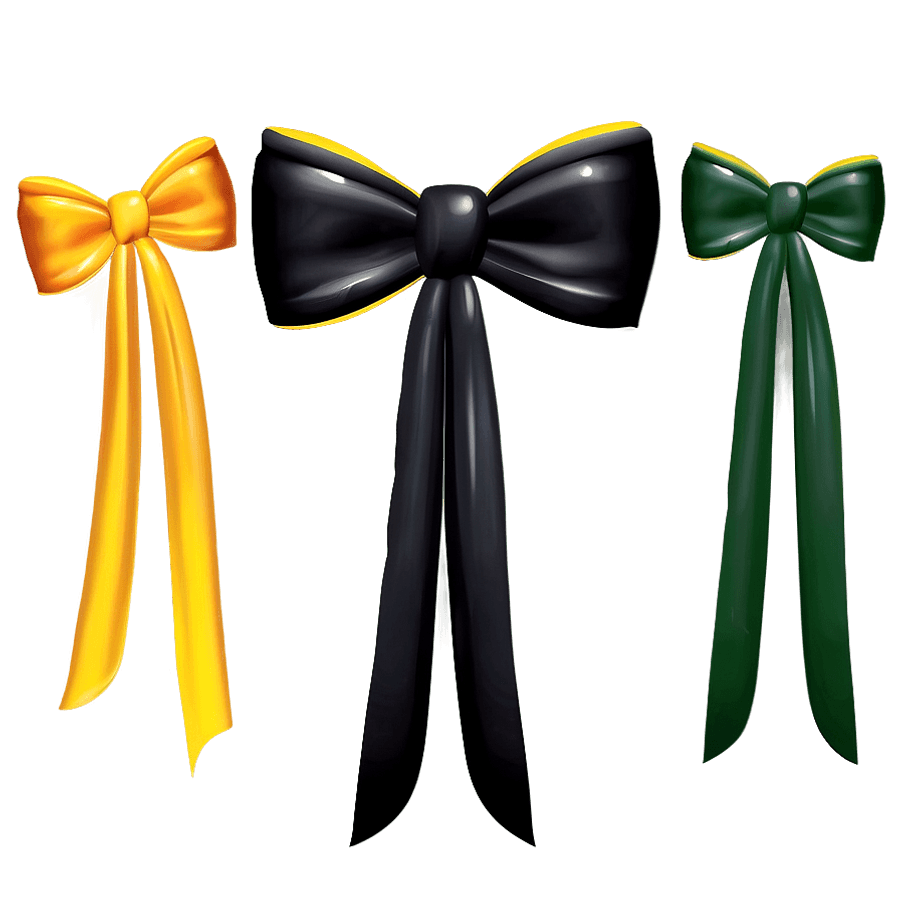 Abstract Black Bow Art PNG mdc89