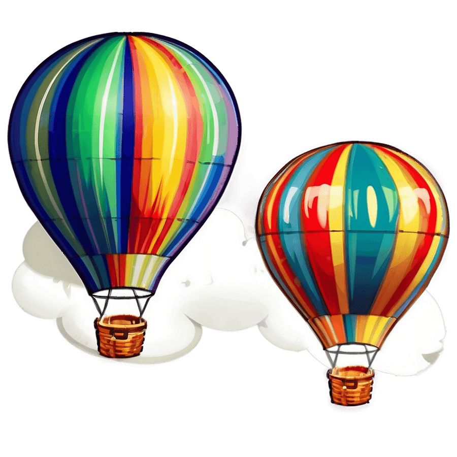 Cute Hot Air Balloon PNG 23