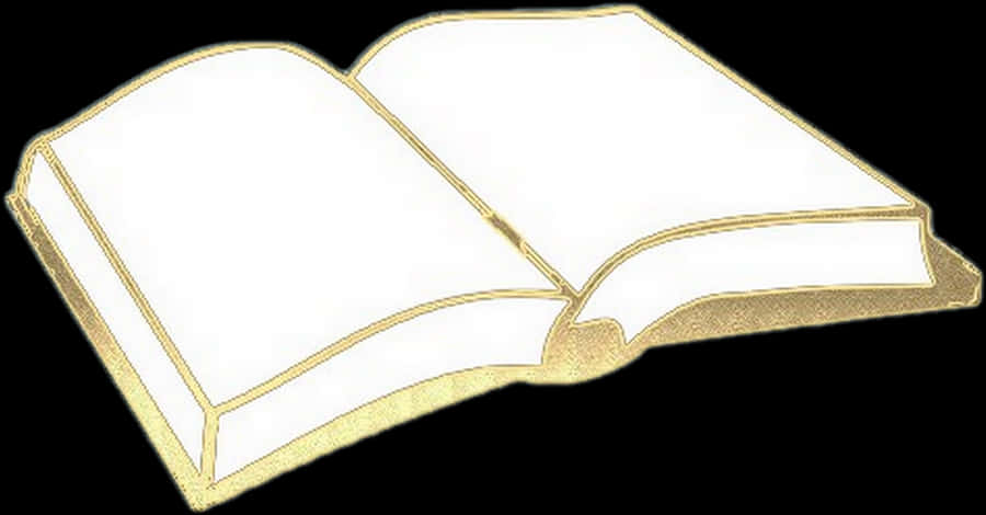 Golden Edged Open Book