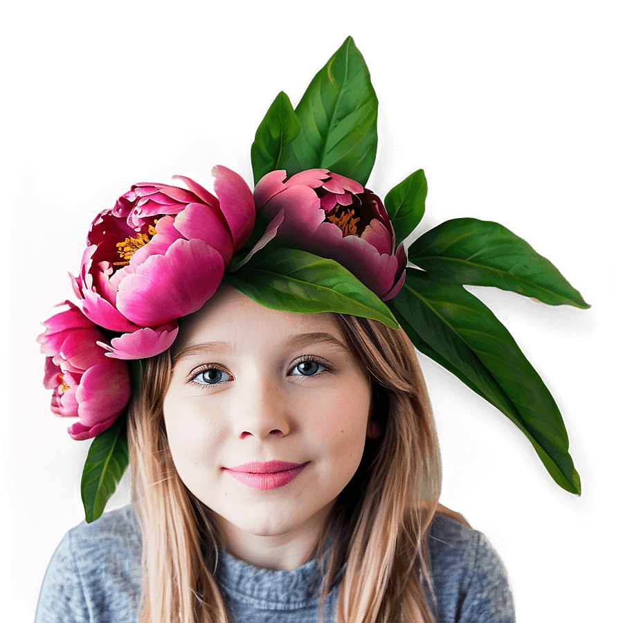 Peony Flower Crown PNG yrw61