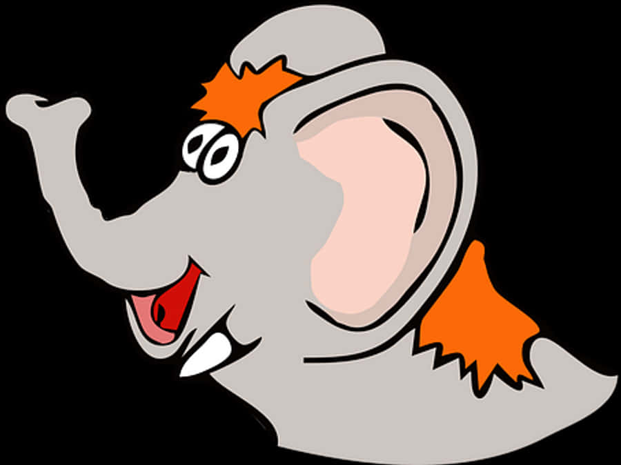 Cartoon Elephant Profile