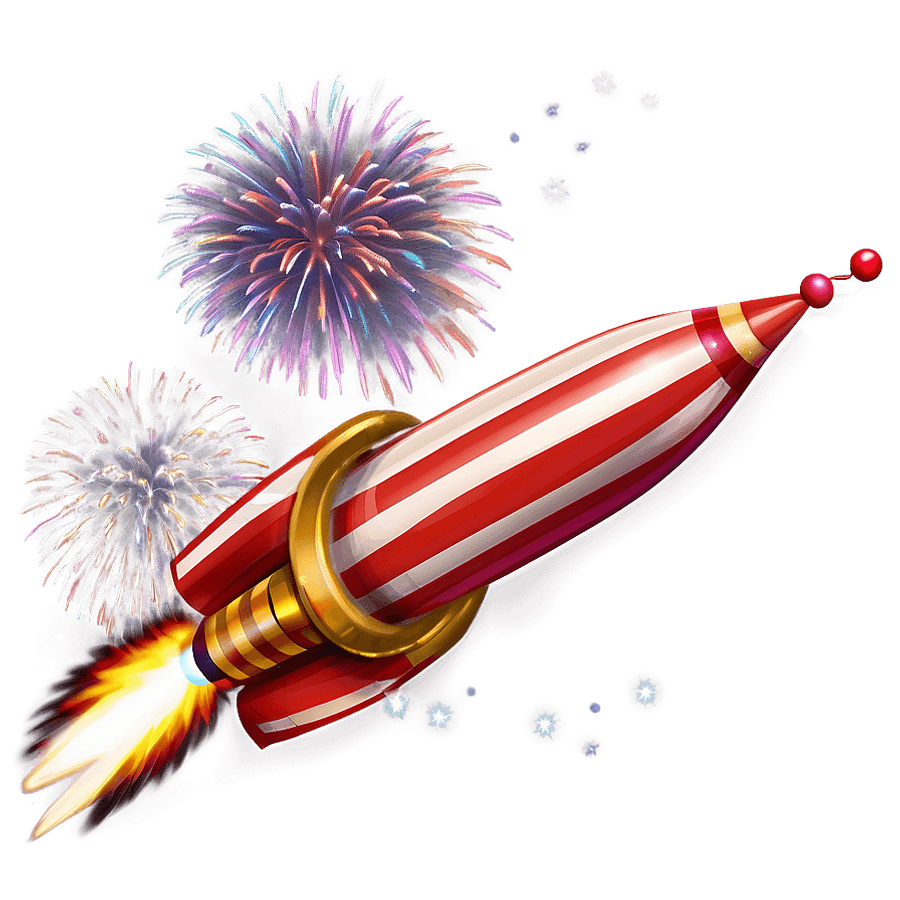Festive Firework Rocket PNG dvs