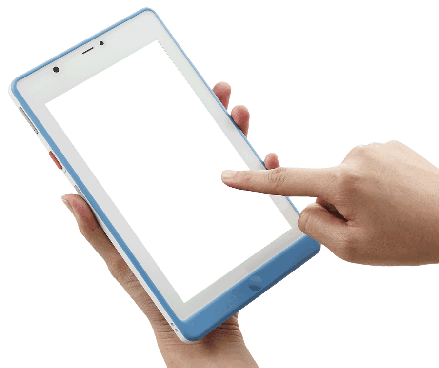 Hand Interactingwith Tablet Screen