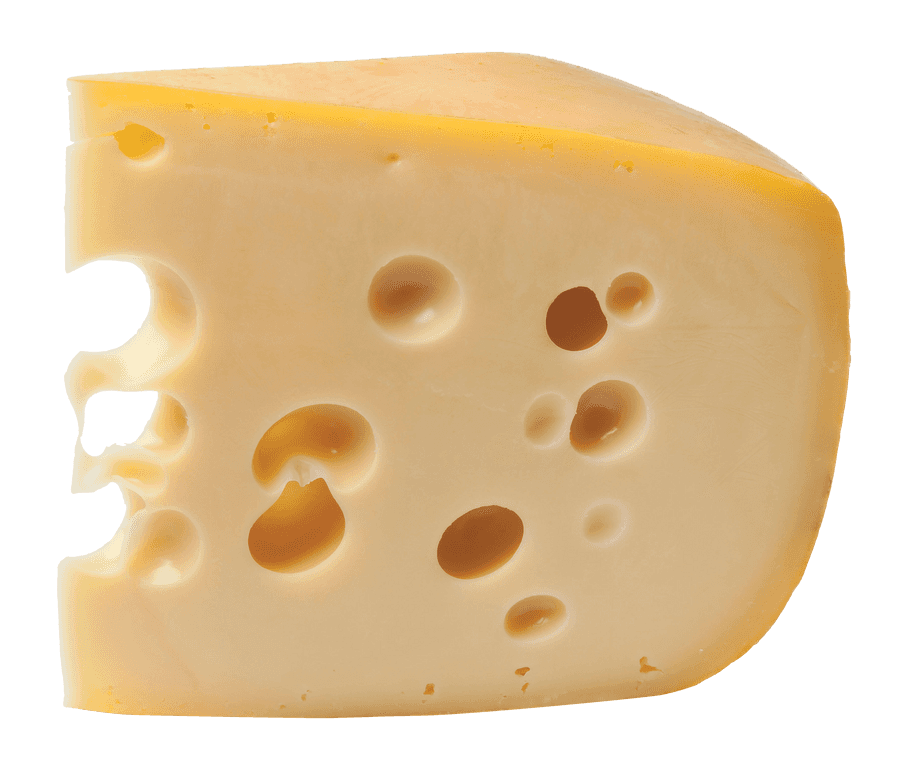 Swiss Cheese Wedge Transparent Background