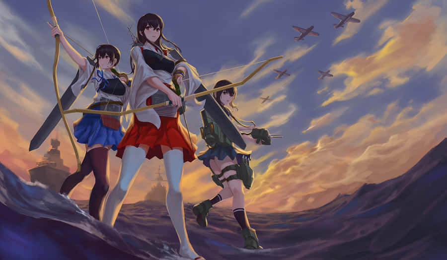Genießedie prachtvolle Kunstfertigkeit der Kantai Collection