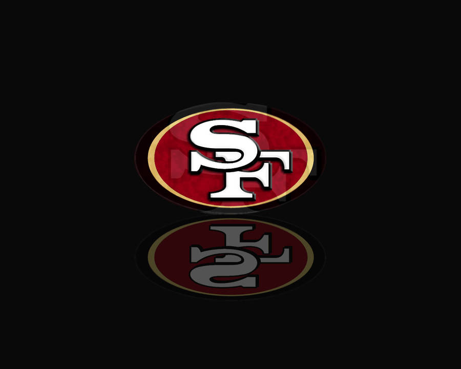 Download 49ers Sf Logo Art In Black Wallpaper | Wallpapers.com