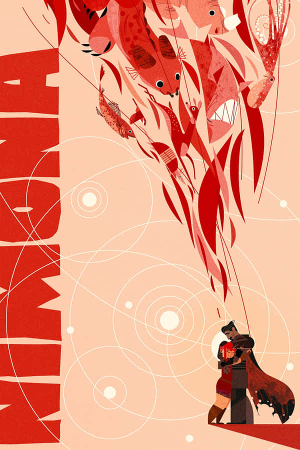 Nimona und Blackheart Rote Abstrakte Kunst