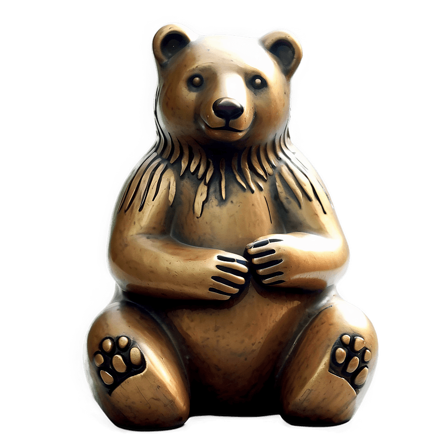 Peaceful Bear Figurine PNG irk
