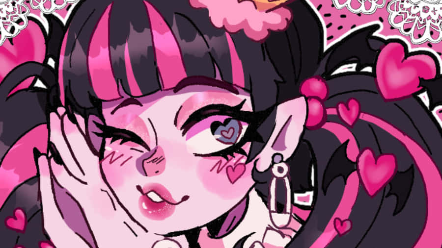 Draculaura Cartoon Zwinkern