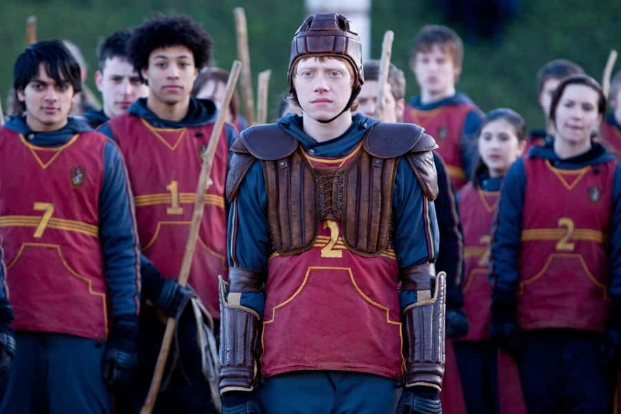 Hogwarts'quidditch hold viser engagement og dedikation til sporten.