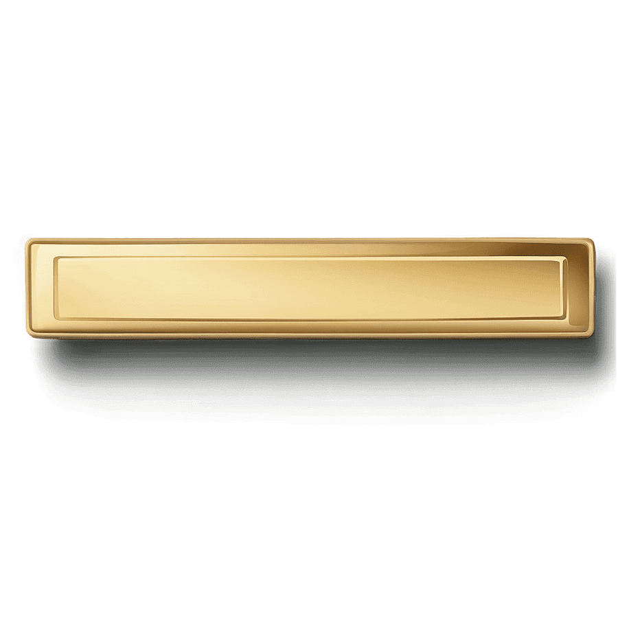Thin Gold Rectangle PNG 43
