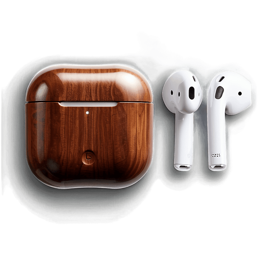 Wooden AirPods Case Icon PNG 06292024