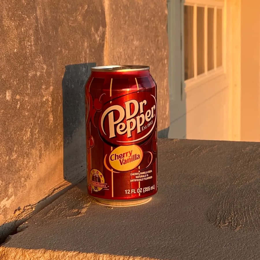 Estetica della Lattina di Dr Pepper Cherry Vanilla al Tramonto