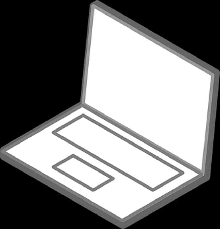 Stylized Laptop Vector Illustration