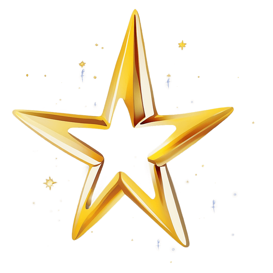 Bright Gold Star Clipart PNG frq