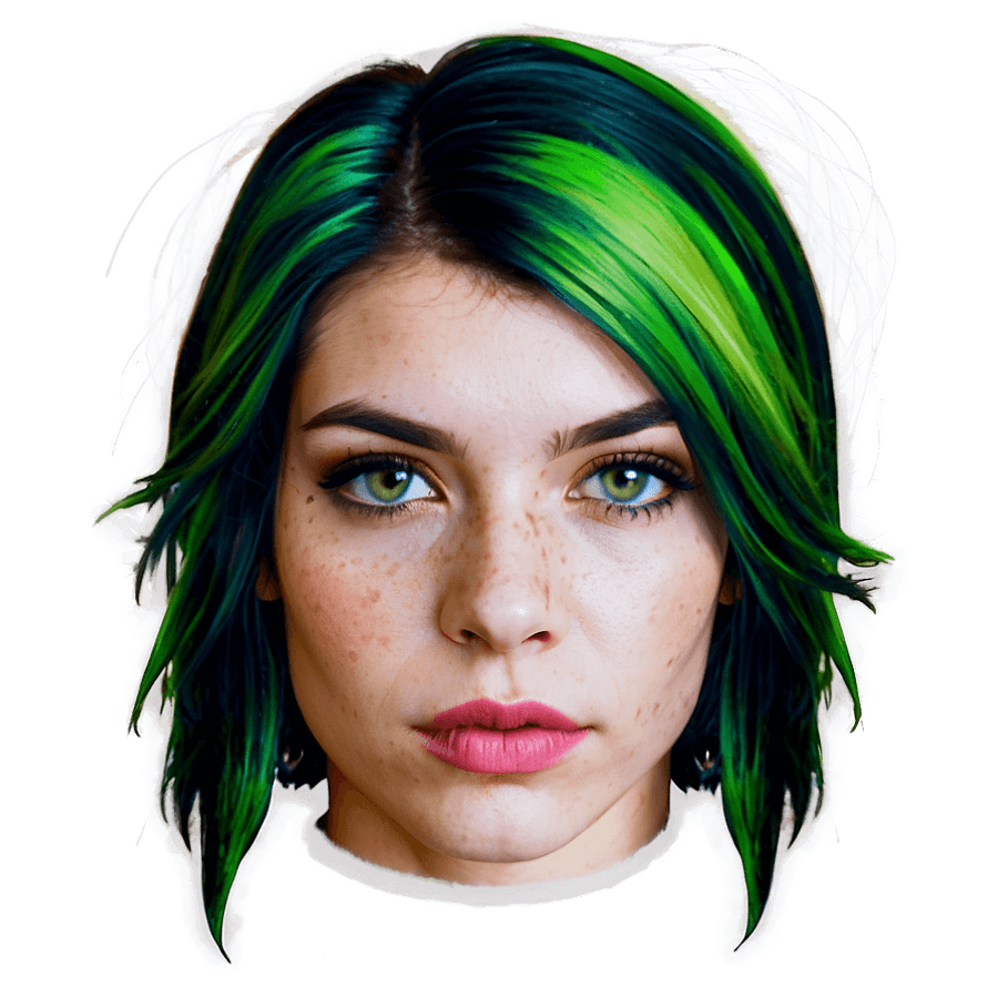 Green Hair Witchcraft PNG hee78
