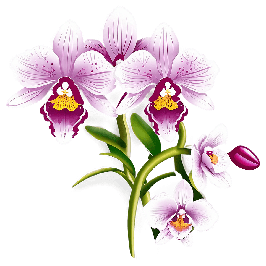 Orchid Flower Cricut Creation PNG ila17