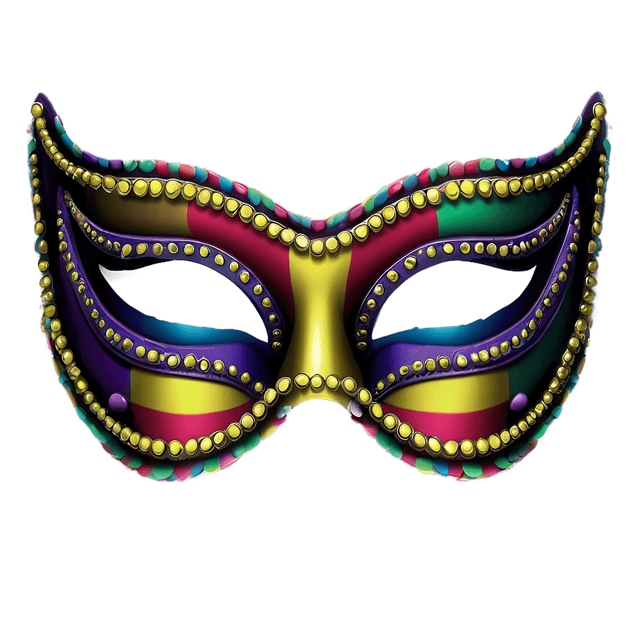 Fabric Mardi Gras Mask PNG 74