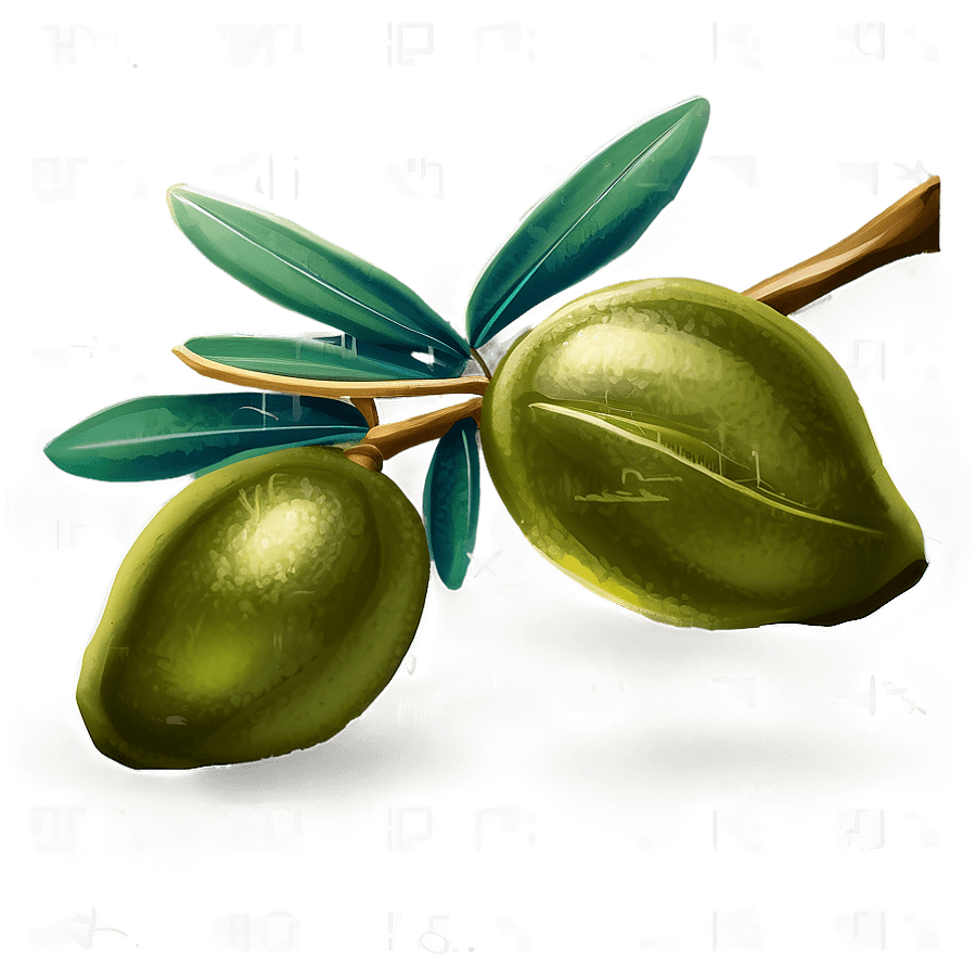 Olive Branch Border PNG yaf85