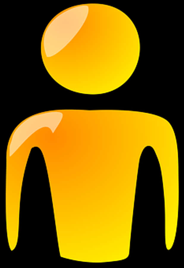 Abstract Yellow Person Icon