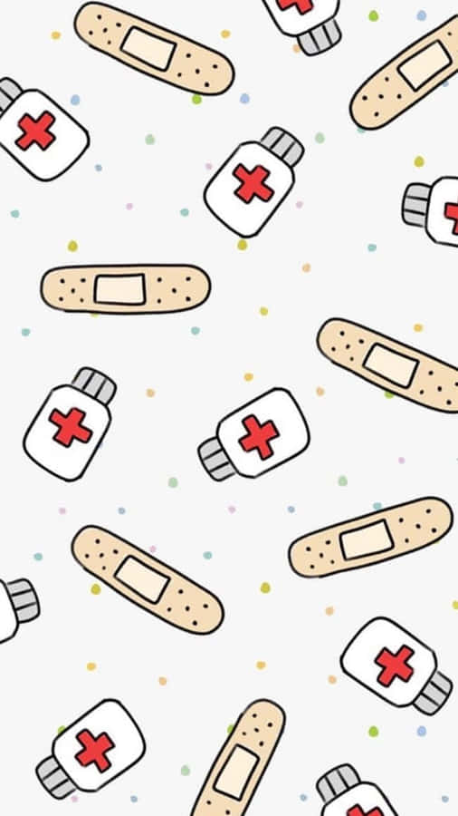 Medizinisches Muster Pflege Ästhetik Hintergrund