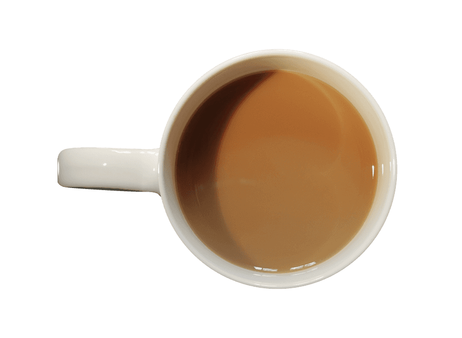 Top View Coffee Cup Full
