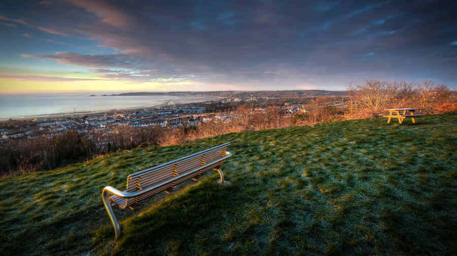 Ponto de Vista do Pôr do Sol em Swansea