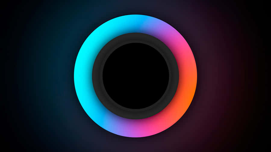 Sfondo Astratto con Gradiente di Cerchio Neon