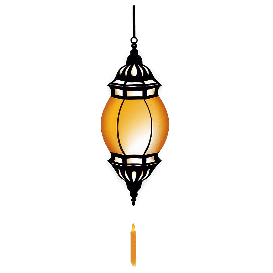 Eid Mubarak Arabic Lamp PNG hnr75