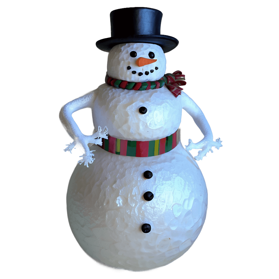 Smiling Frosty Snowman PNG njf