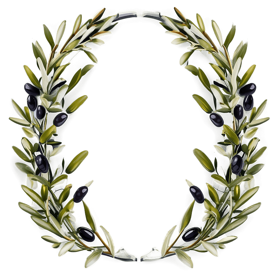 Olive Branch Frame PNG 05252024
