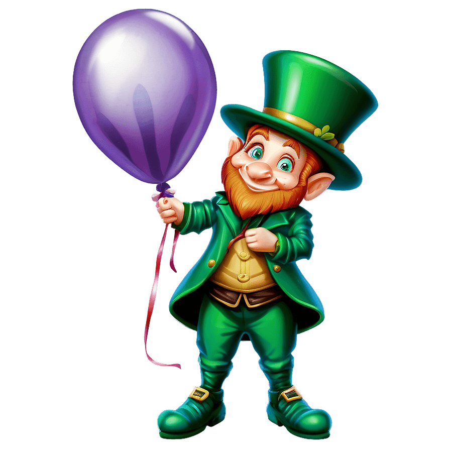 Leprechaun with Balloons PNG 29