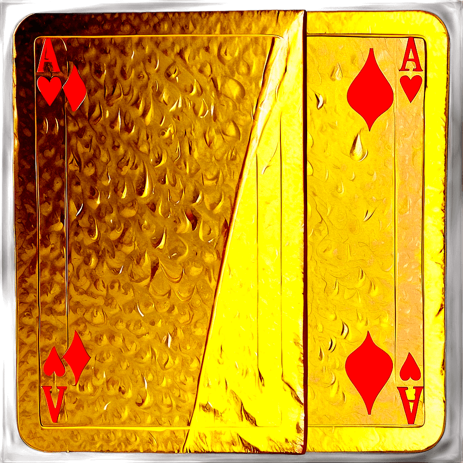 Gold Foil Playing Cards PNG qan36