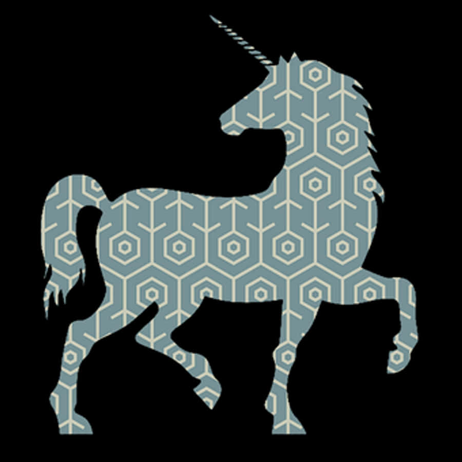 Patterned Unicorn Silhouette